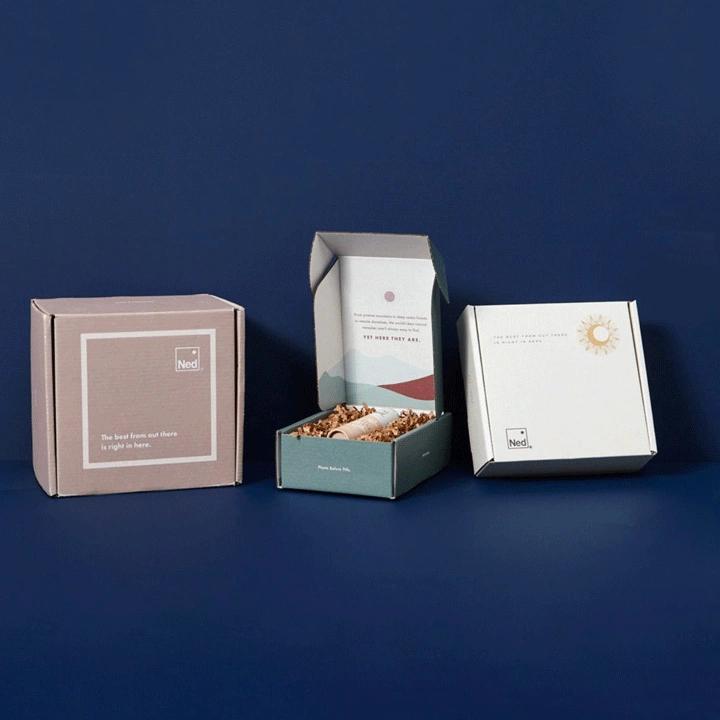 Custom branded boxes with logo printing for enhanced brand identity
