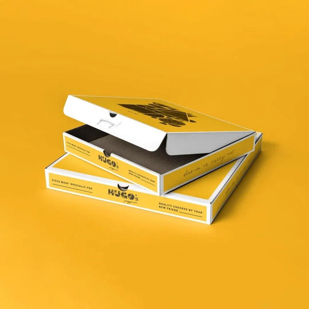 Pizza boxes with logo printing for branded and professional presentation