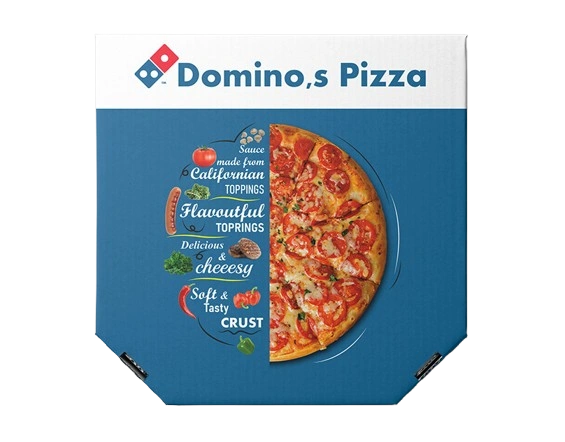 Wholesale black Domino's pizza boxes ideal for bulk orders and restaurant use