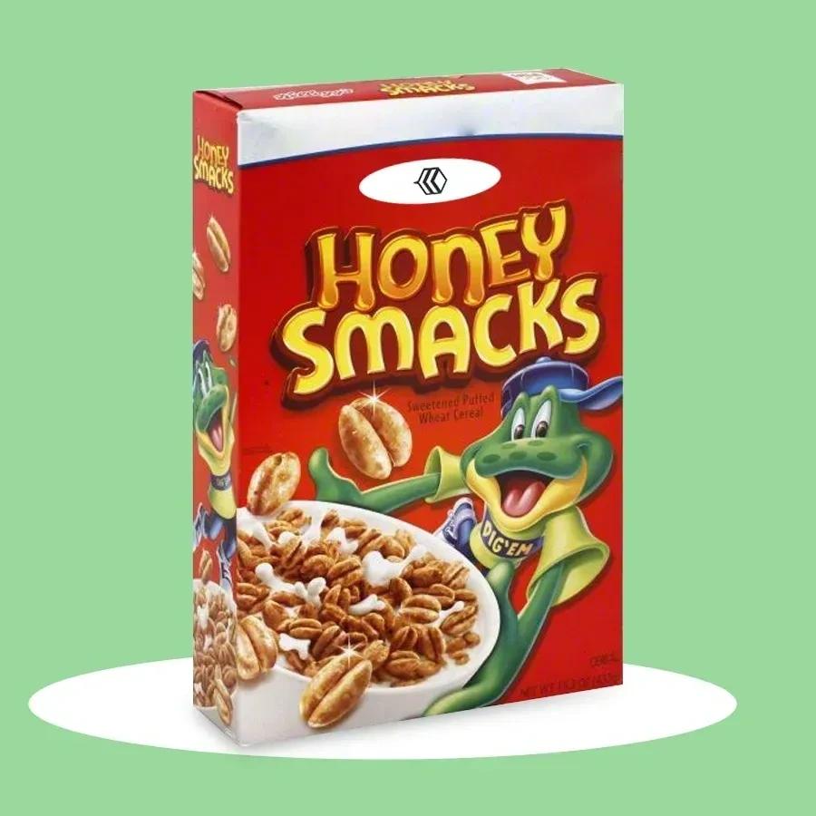 High-quality printed cereal boxes with a cheerful frog motif for an eye-catching display