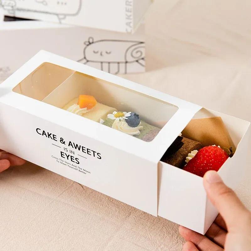 Dessert boxes with logo printing to enhance brand visibility and presentation