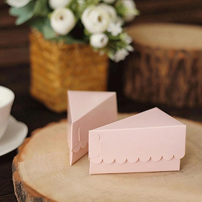 Cake slice boxes with logo printing for branded dessert presentation