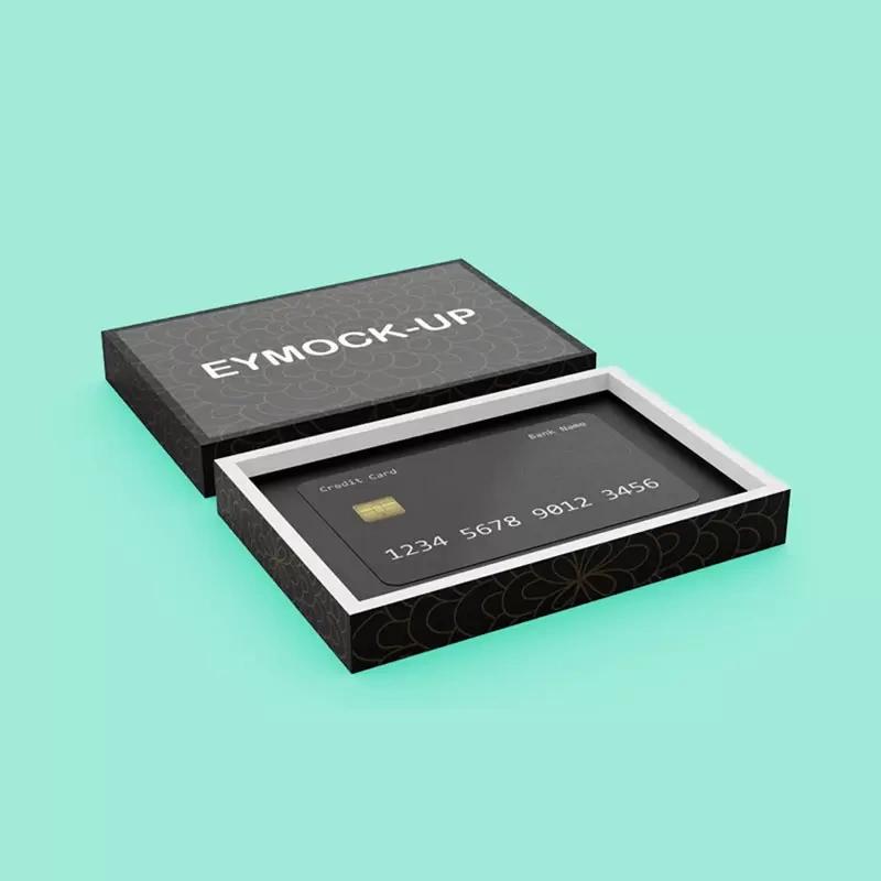 Wholesale credit card rigid boxes ideal for bulk orders for banks and corporate gifting