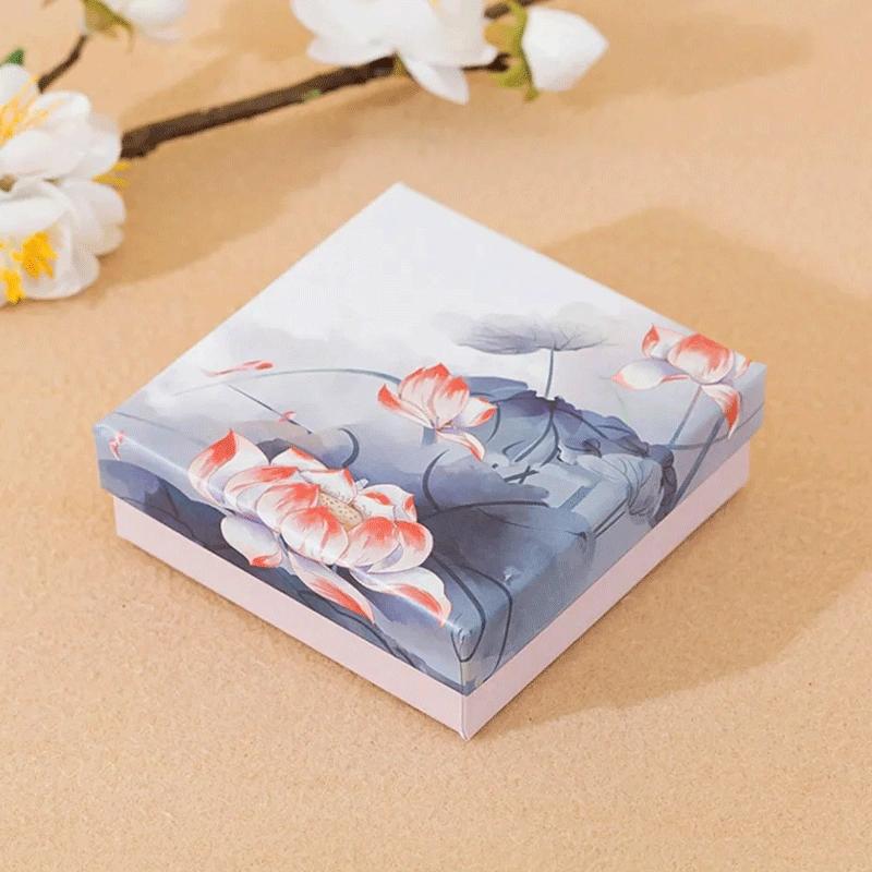 Luxury cardboard gift box with ornate decoration
