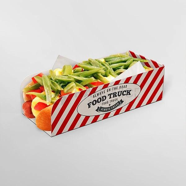 Custom paper food tray boxes designed for convenient and eco-friendly packaging