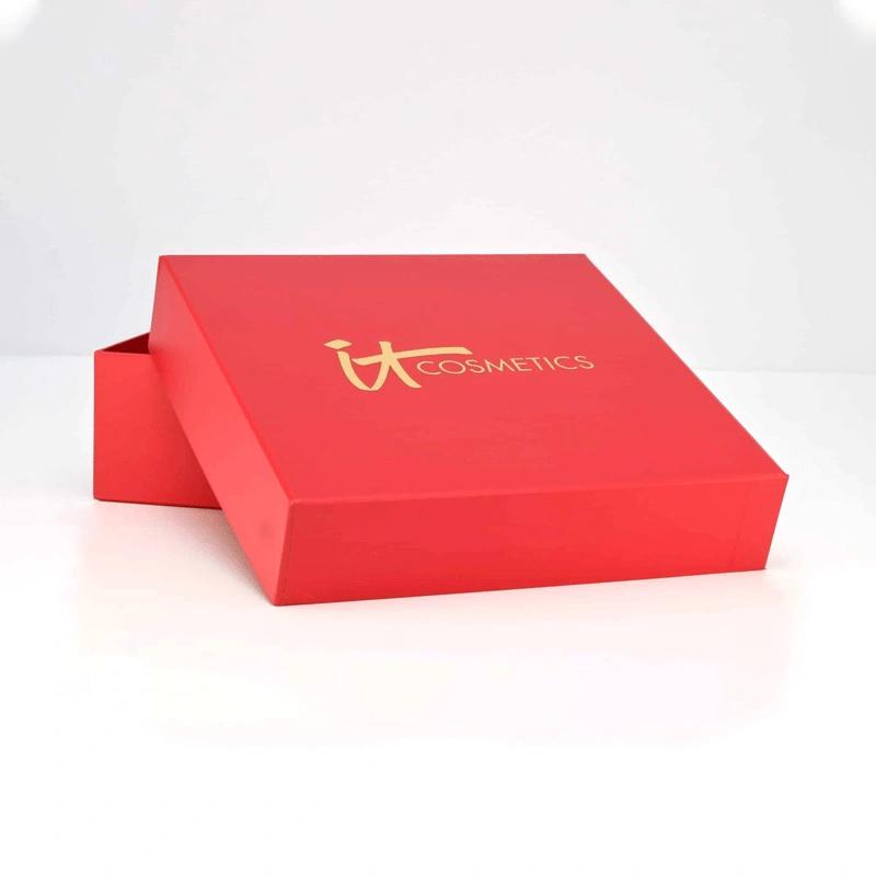 Custom printed cardboard box with detachable top cover