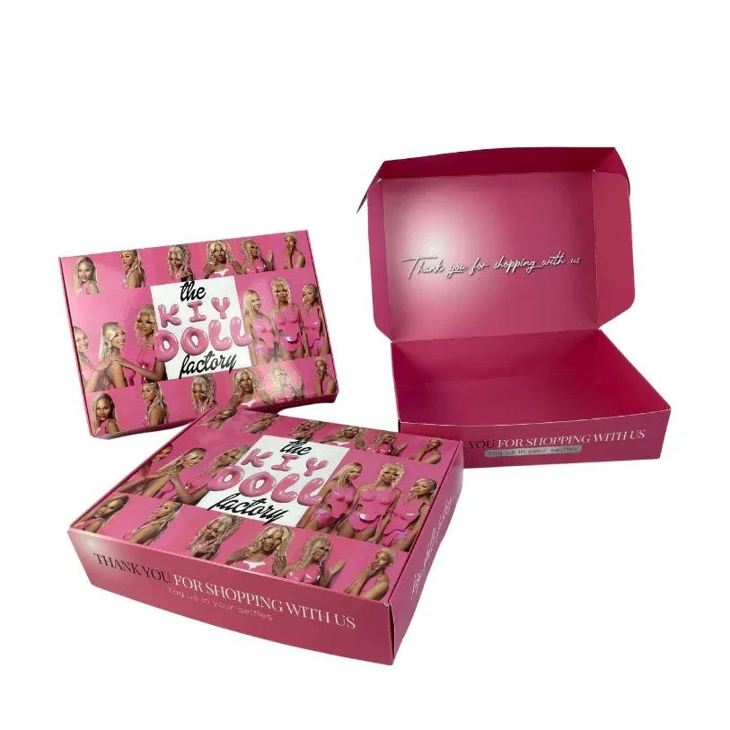 Wig boxes with logo printing to enhance brand visibility and professionalism