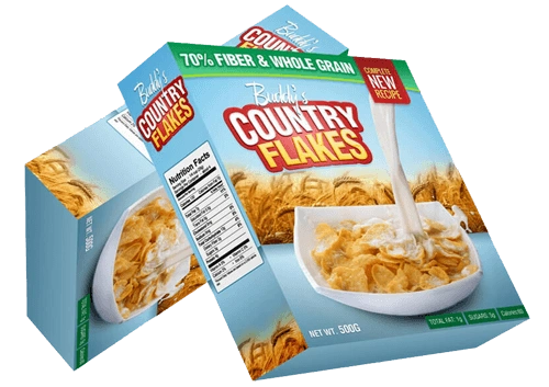 Custom cereal box designed for vibrant and secure breakfast packaging