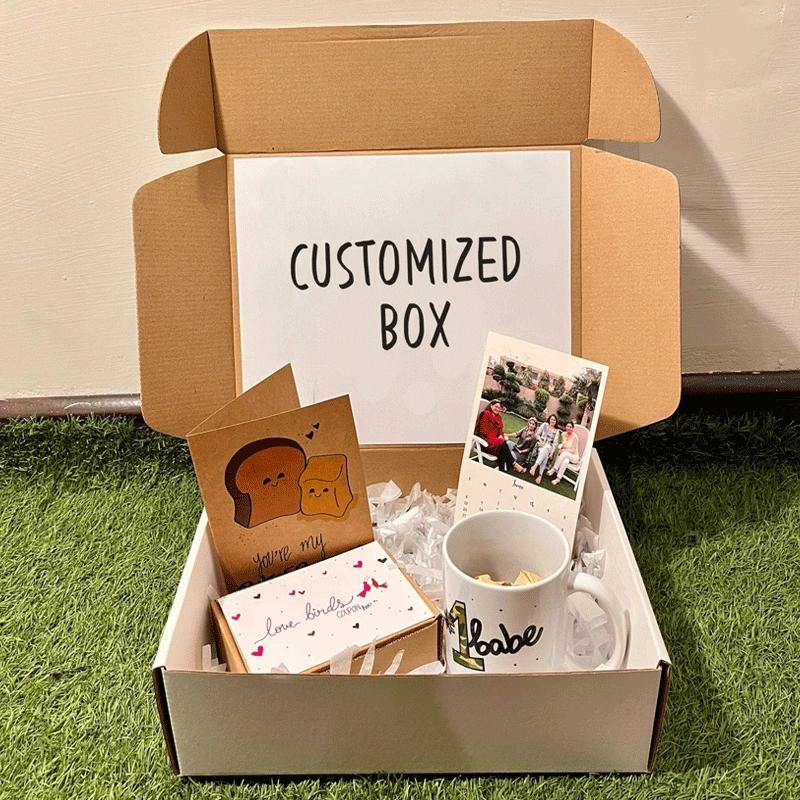 Premium square cardboard gift box with clean fold lines