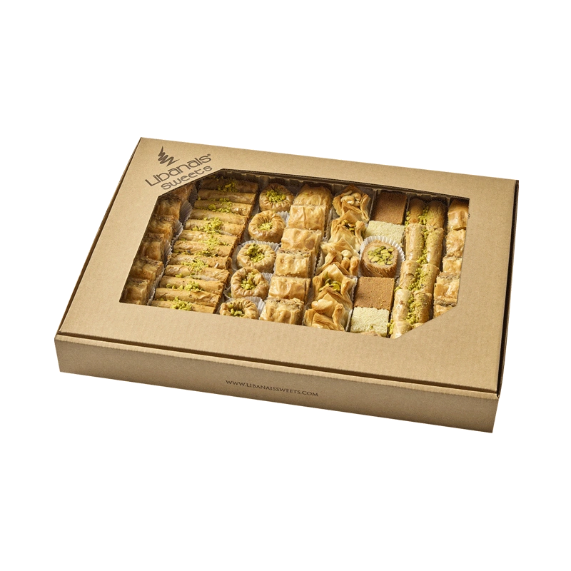 Affordable baklava boxes tailored for events, gifting, and retail