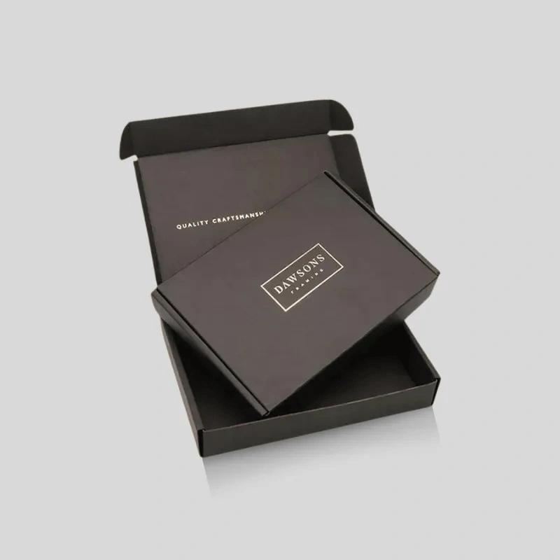 High-Quality Black Mailer Boxes with Custom Printing