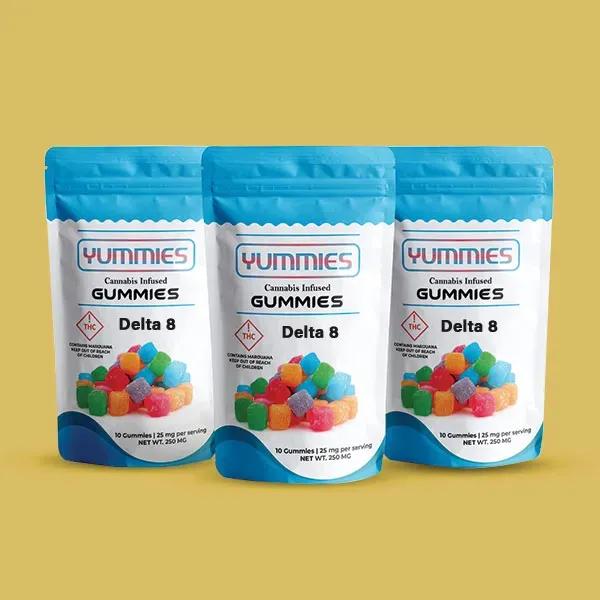 High-quality Mylar Delta 8 gummies bags with airtight and durable designs