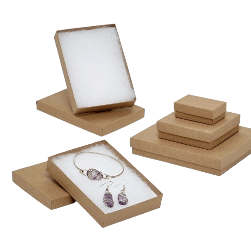 Compact jewelry box made from eco friendly cardboard