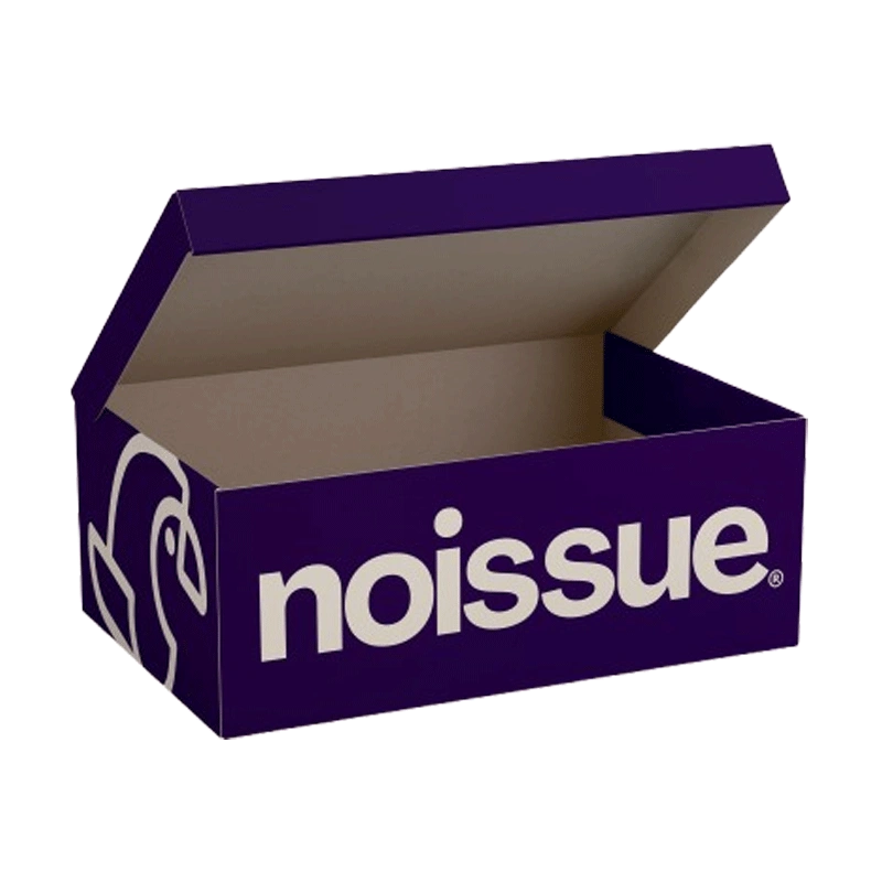 Custom shoe box with minimalist design and matte finish