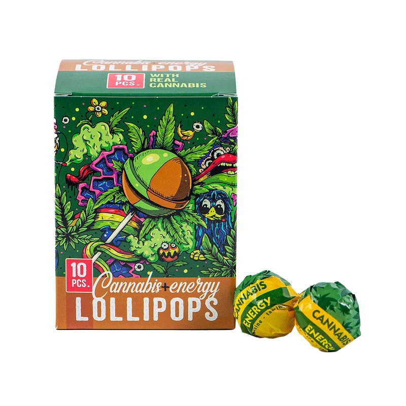 Printed CBD lollipops boxes with bright colors in USA