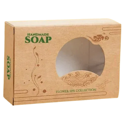 Custom soap boxes with window designed for attractive product visibility in USA