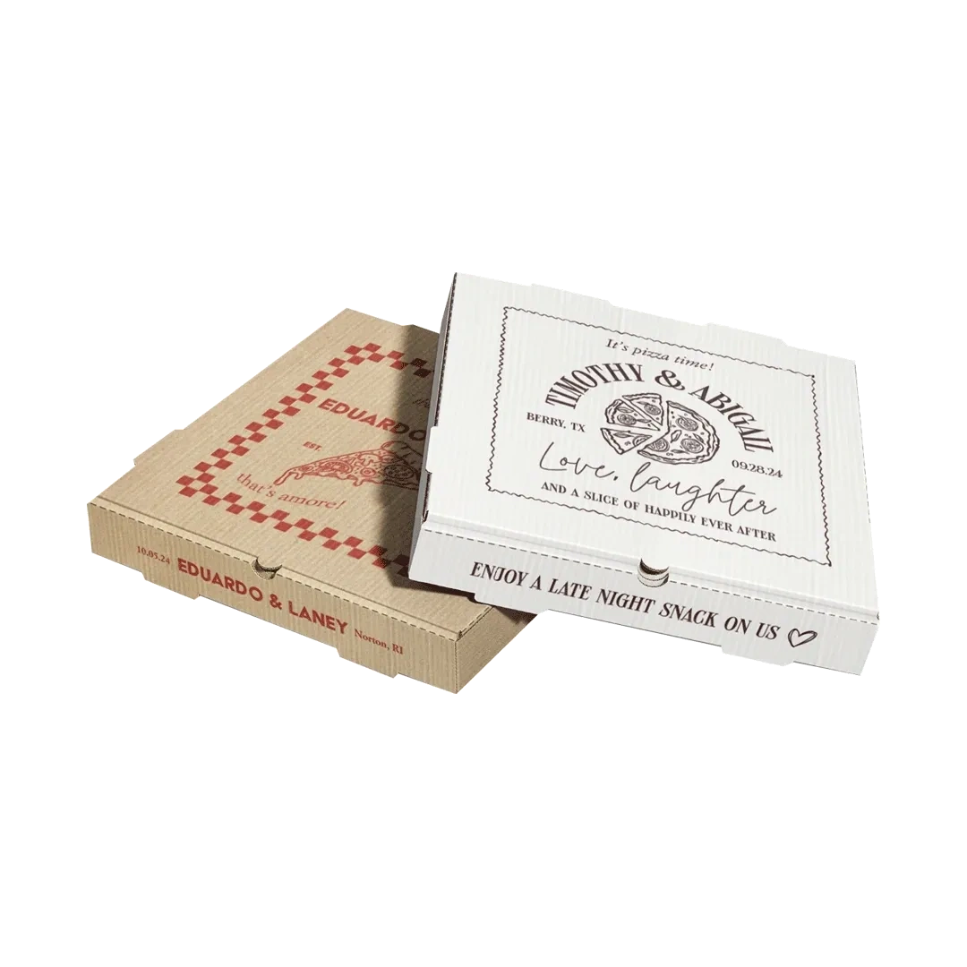 High-quality printed pizza boxes crafted for durability and heat retention