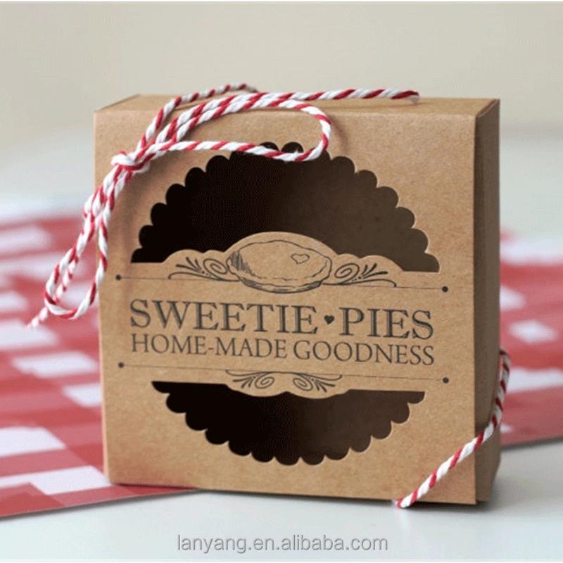 High-quality printed kraft pie boxes designed for a rustic and elegant look