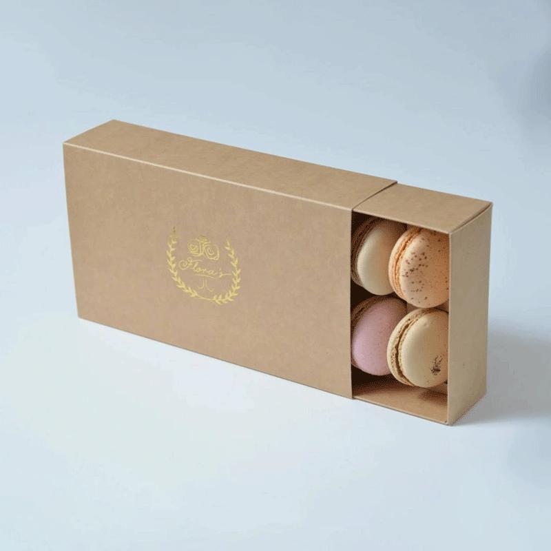 High-quality kraft macaron boxes crafted for durability and natural presentation