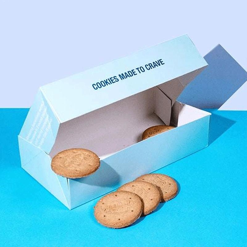 Double wall tuck top cookie boxes with logo printing to enhance brand appeal