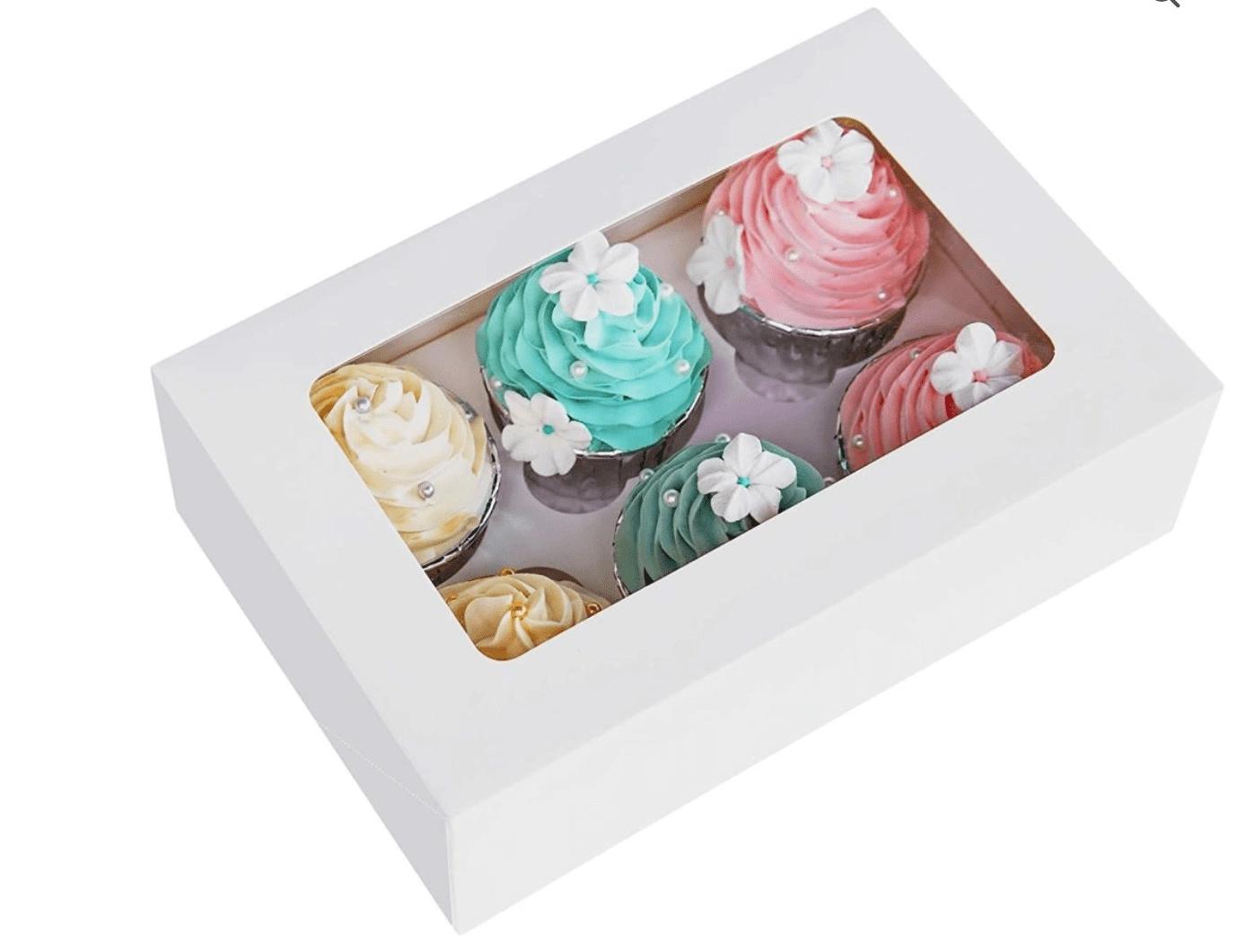 Cupcake boxes with logo printing to enhance brand visibility and appeal