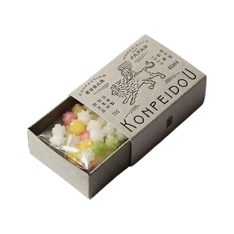 Decorative candy box with colorful festive theme