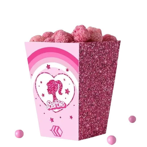 Custom Barbie popcorn boxes for fun and vibrant snack packaging
