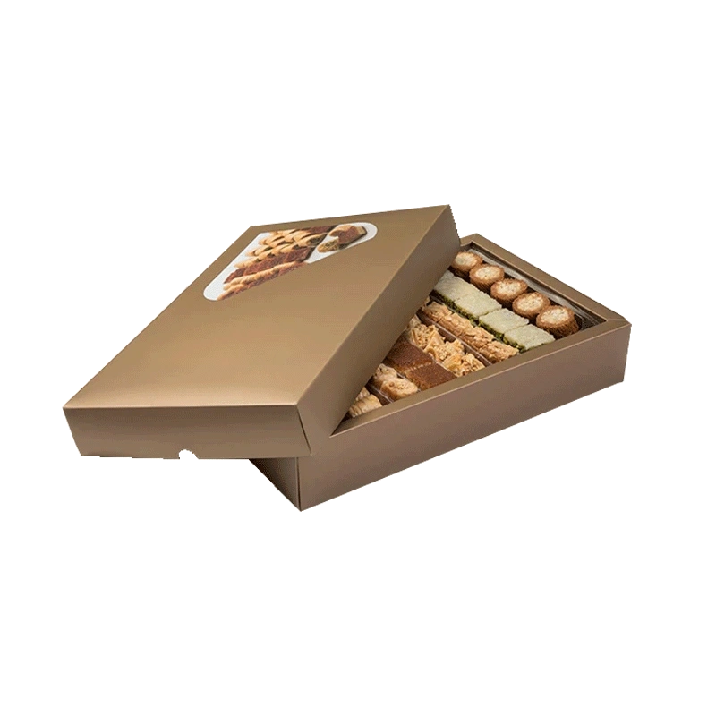 Custom baklava boxes designed for elegant and secure pastry packaging