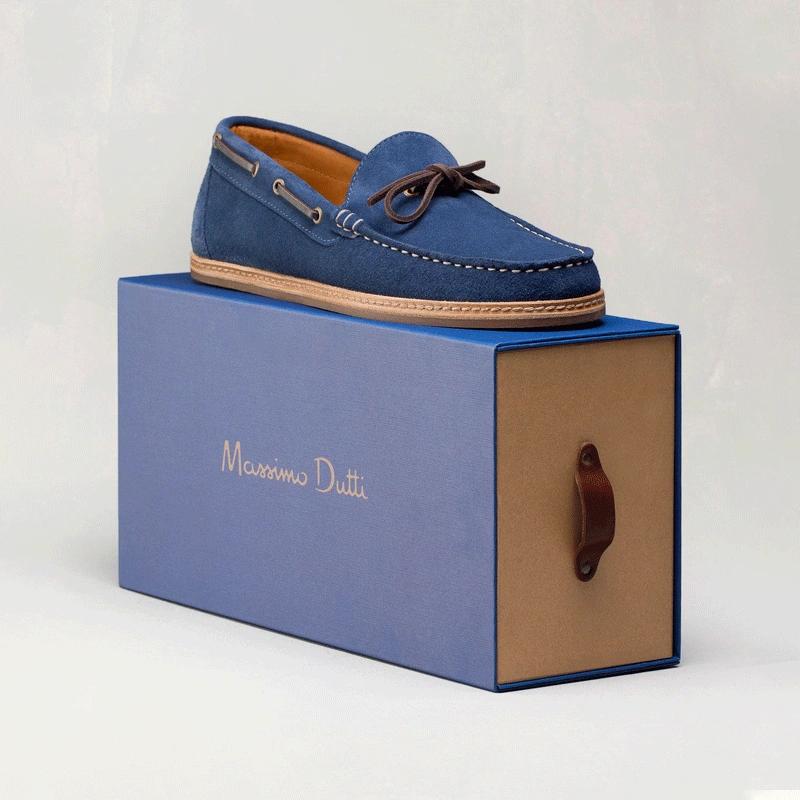 Eco friendly custom shoe box with clean branding layout
