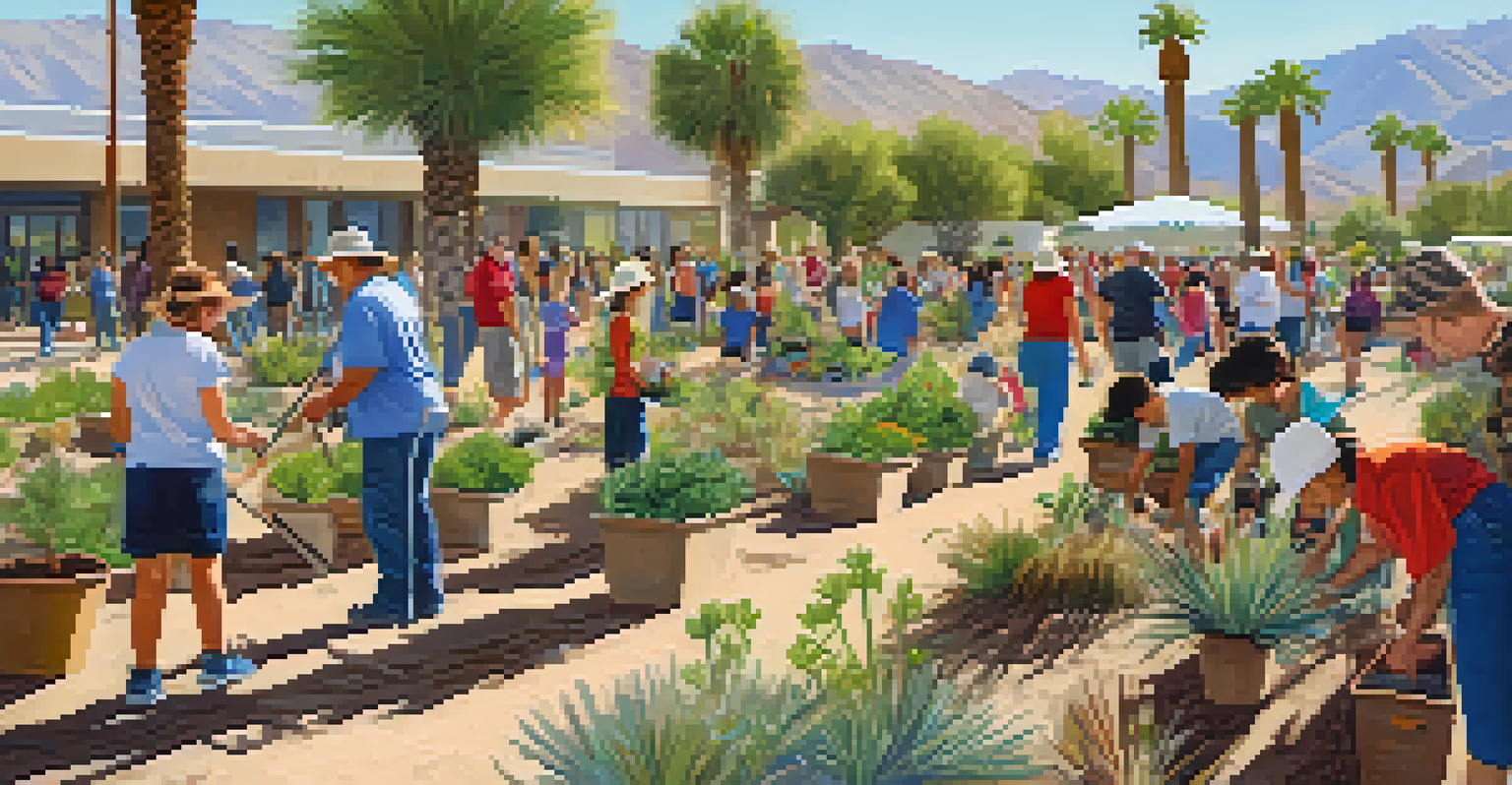 Community members participating in a habitat restoration event, planting native plants.