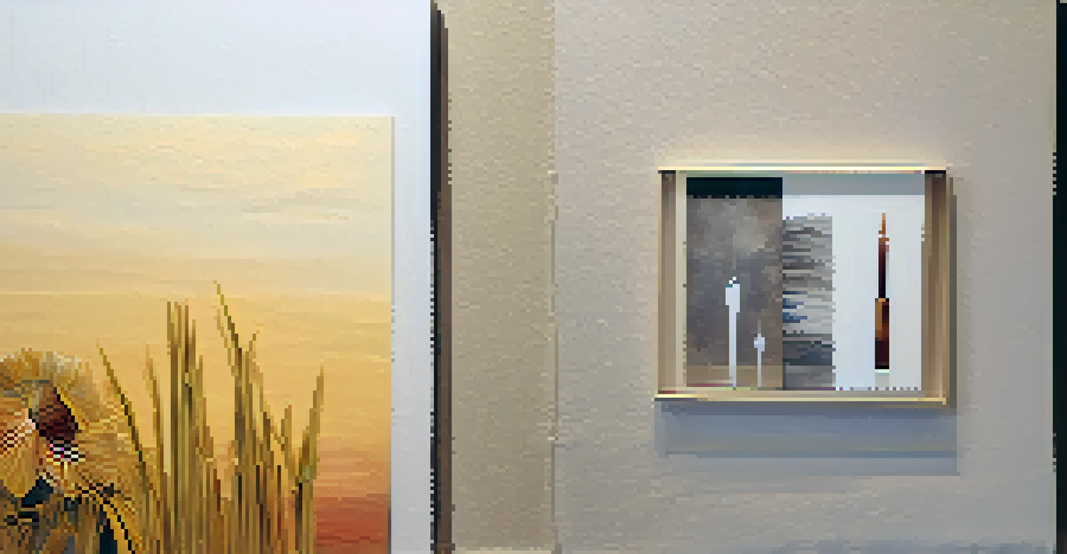 A detailed view of a mixed-media art piece at the Palm Springs Art Walk, showcasing various textures.