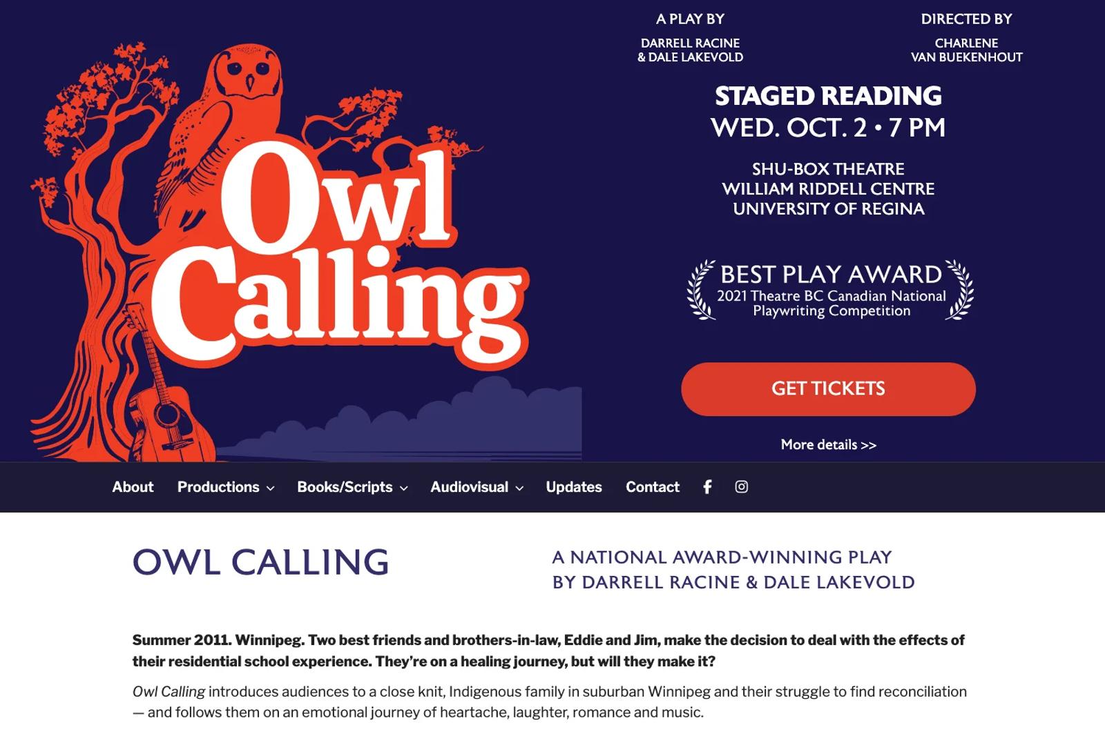 A web and marketing partnership with an Indigenous and Métis theatre company stepping into production hero image