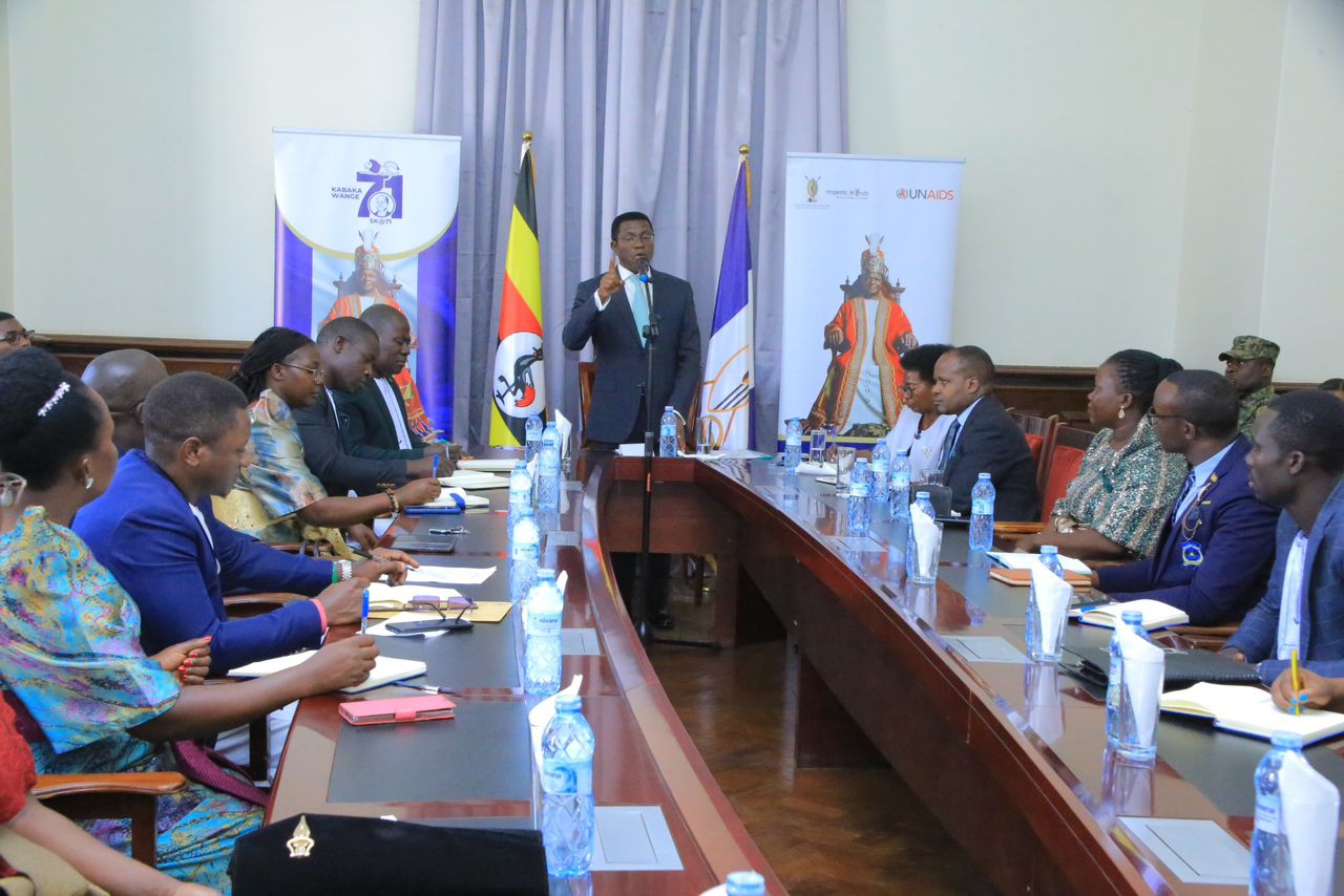 A DAY OF WISDOM AND INSPIRATION: NAALYA  SECONDARY SCHOOLS' ADMINSTRATION AND STUDENTS' LEADERS PAY COURTESY VISIT TO KATIKIRO OF BUGANDA OWEKITIBWA CHARLES PETER MAYIGA