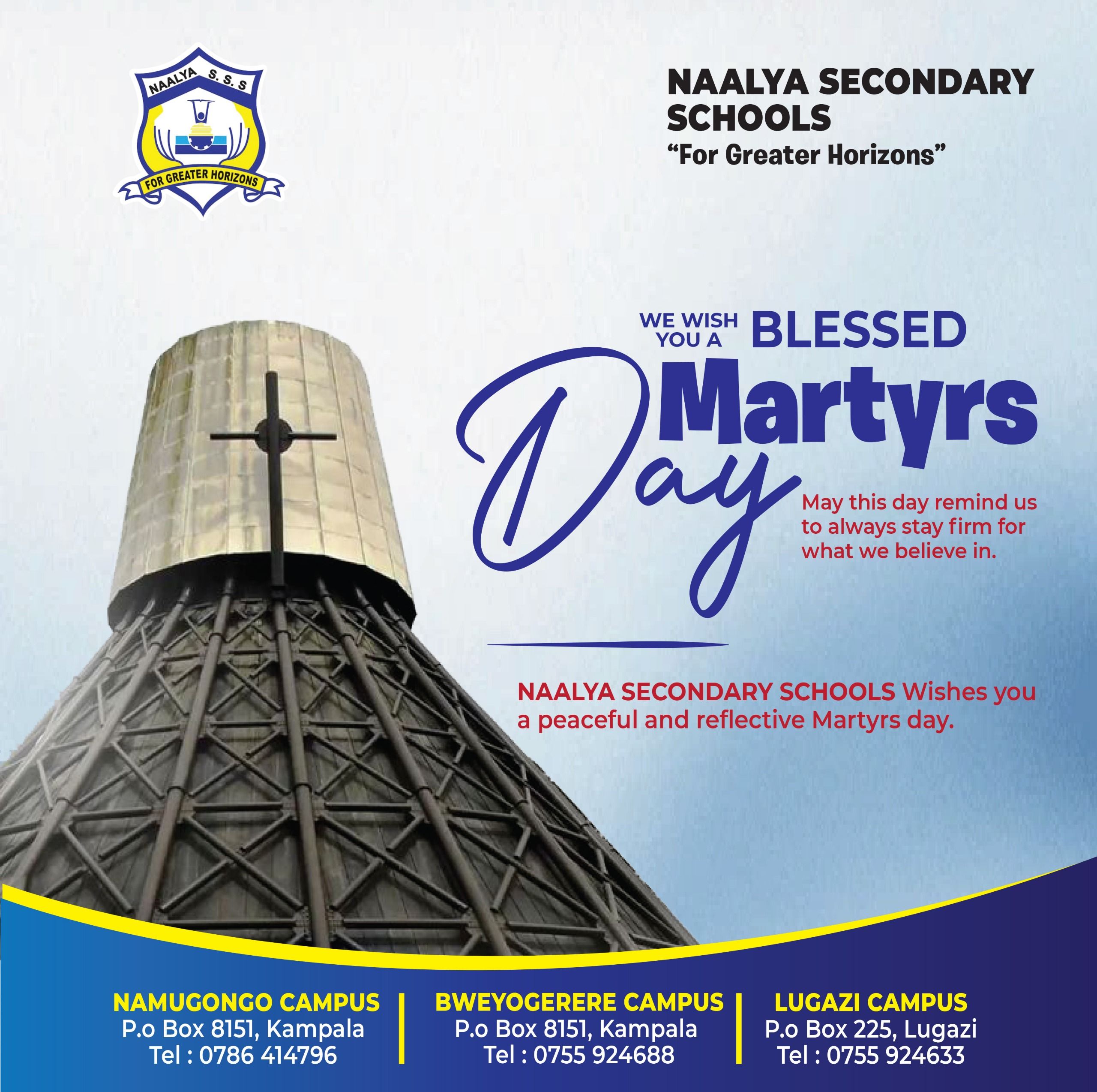 Honouring Faith & Courage: Naalya Secondary Schools Wish Uganda a Blessed Martyrs’ Day