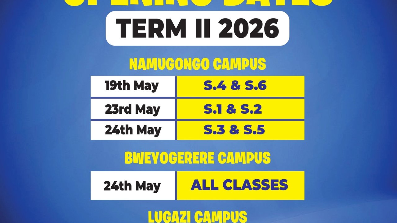 TERM II OPENING DATES ACROSS THE 3 CAMPUSES