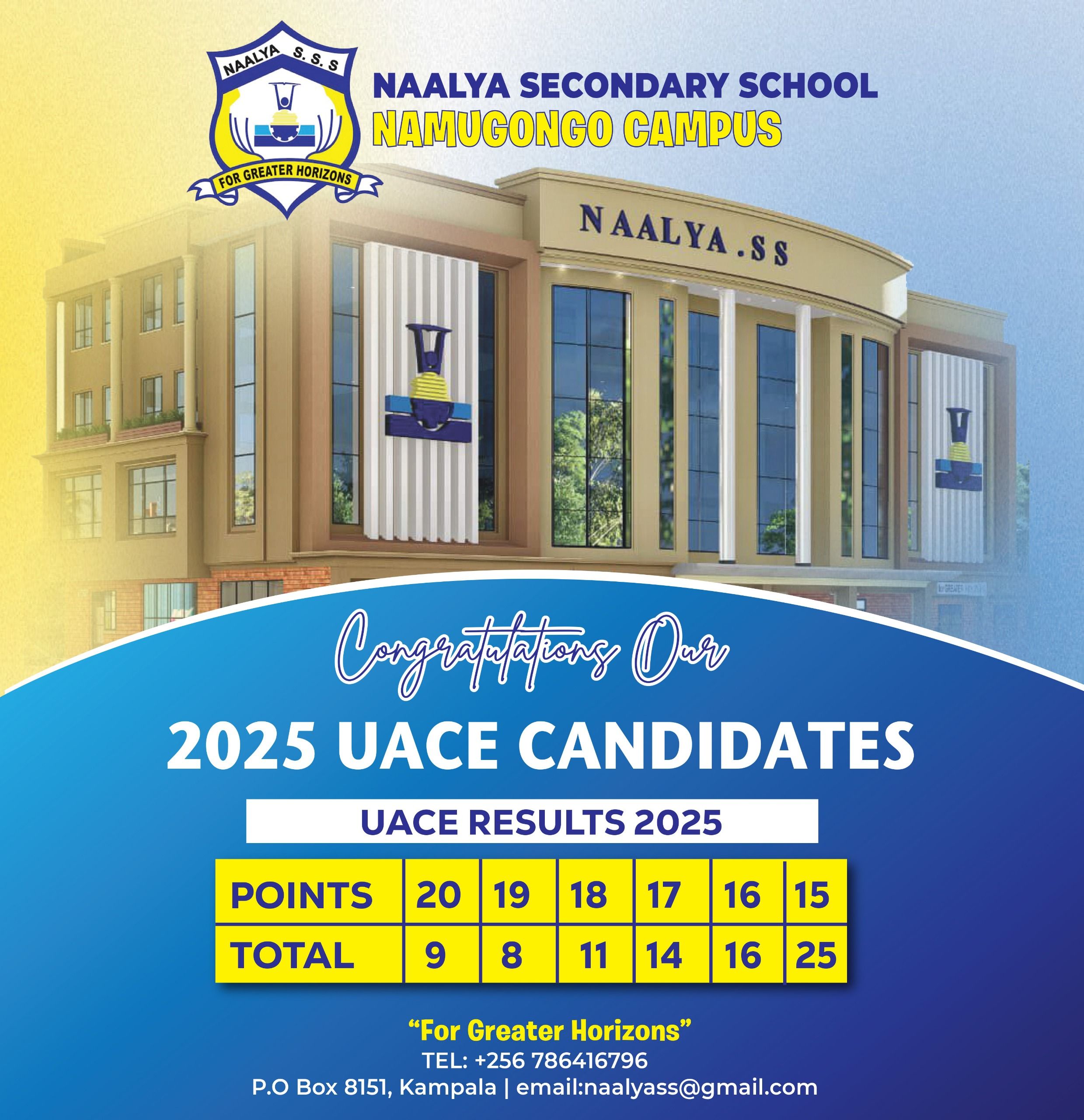 Uace NAMUGONGO CAMPUS CELEBRATES UACE RESULTS 2025 SUCCESS | Naalya Schools