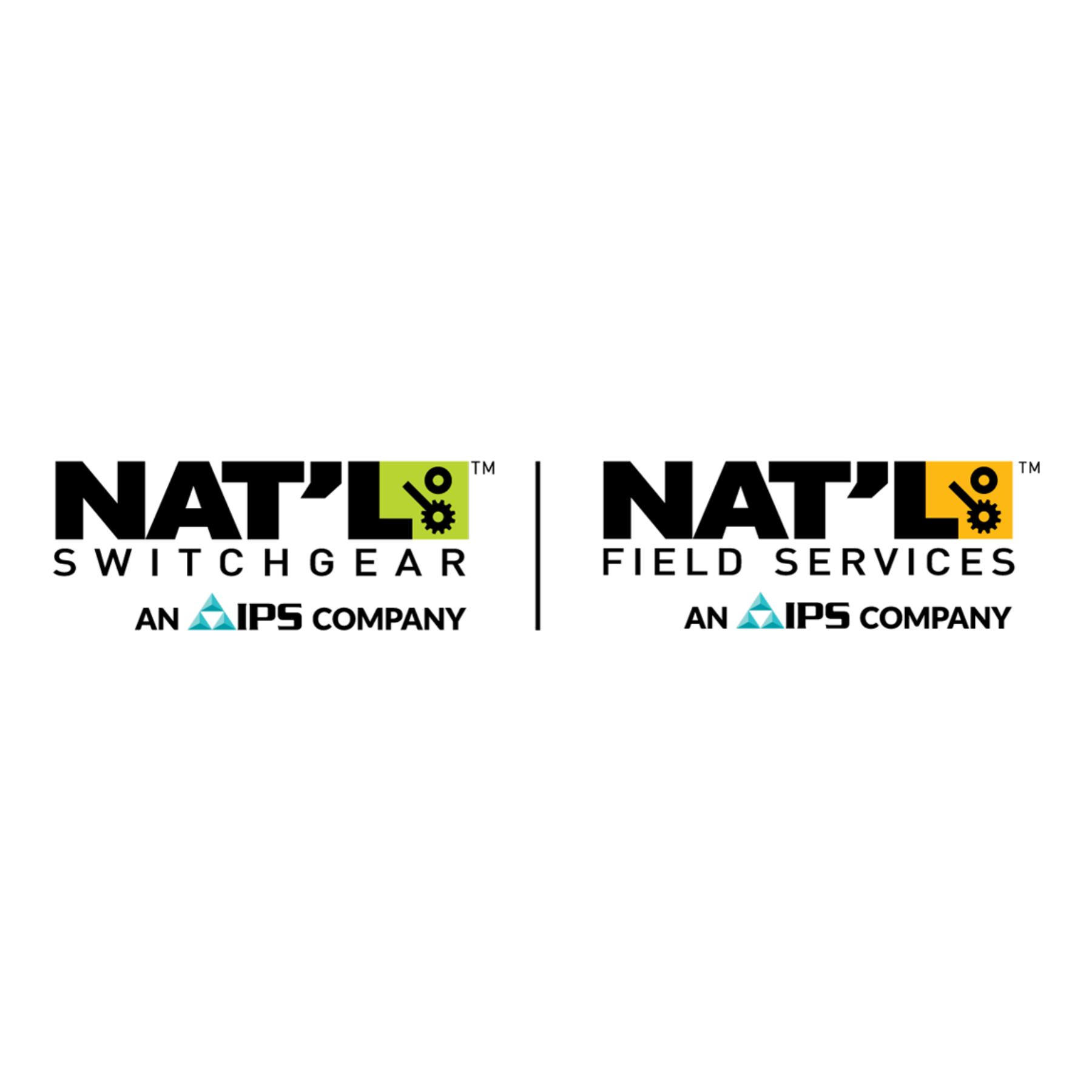 NAT'L Switchgear and NAT'L Field Services logos, each identified as an IPS company.