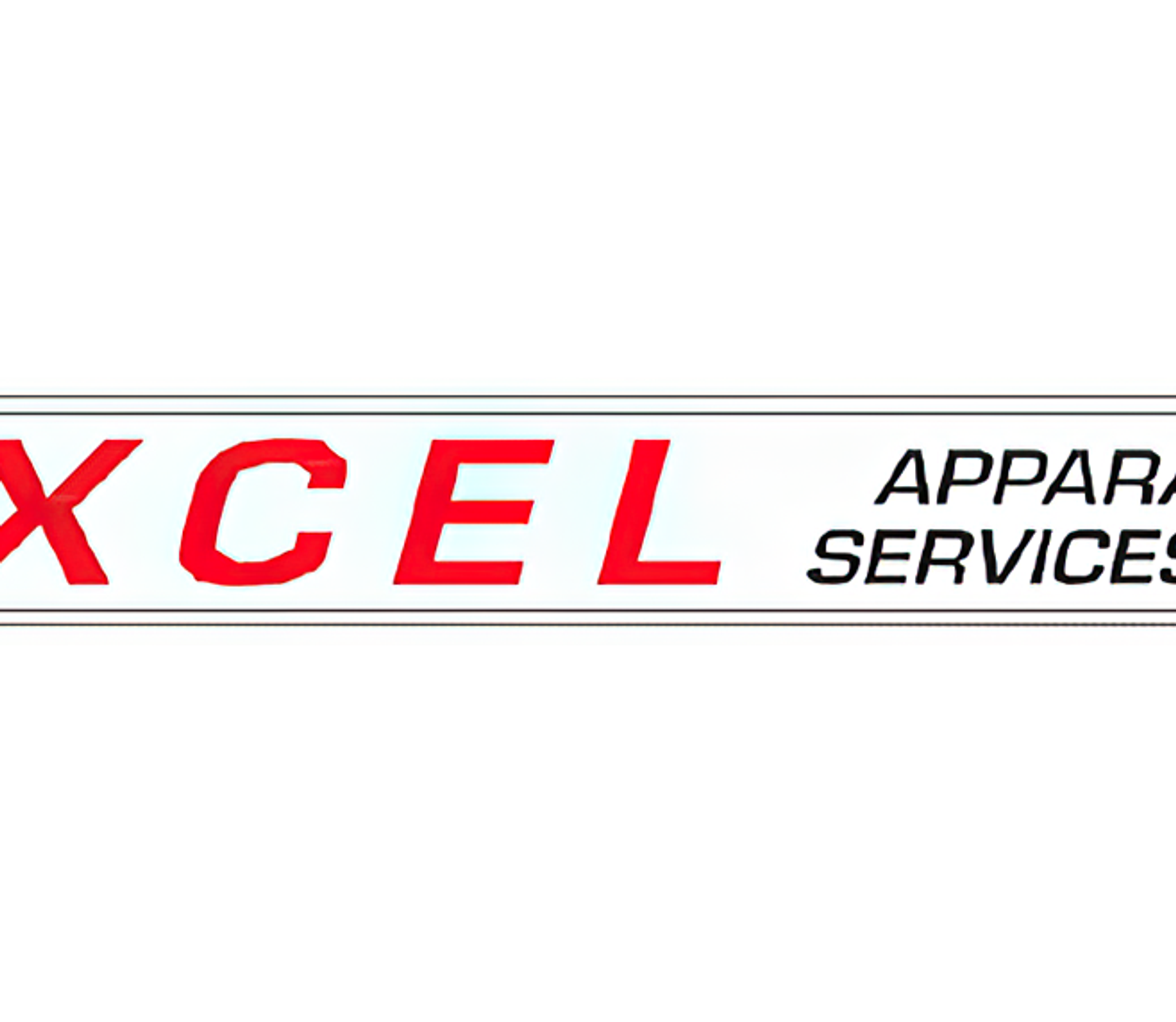 Logo d’Excel Apparatus Services, Inc. en lettres rouges et noires