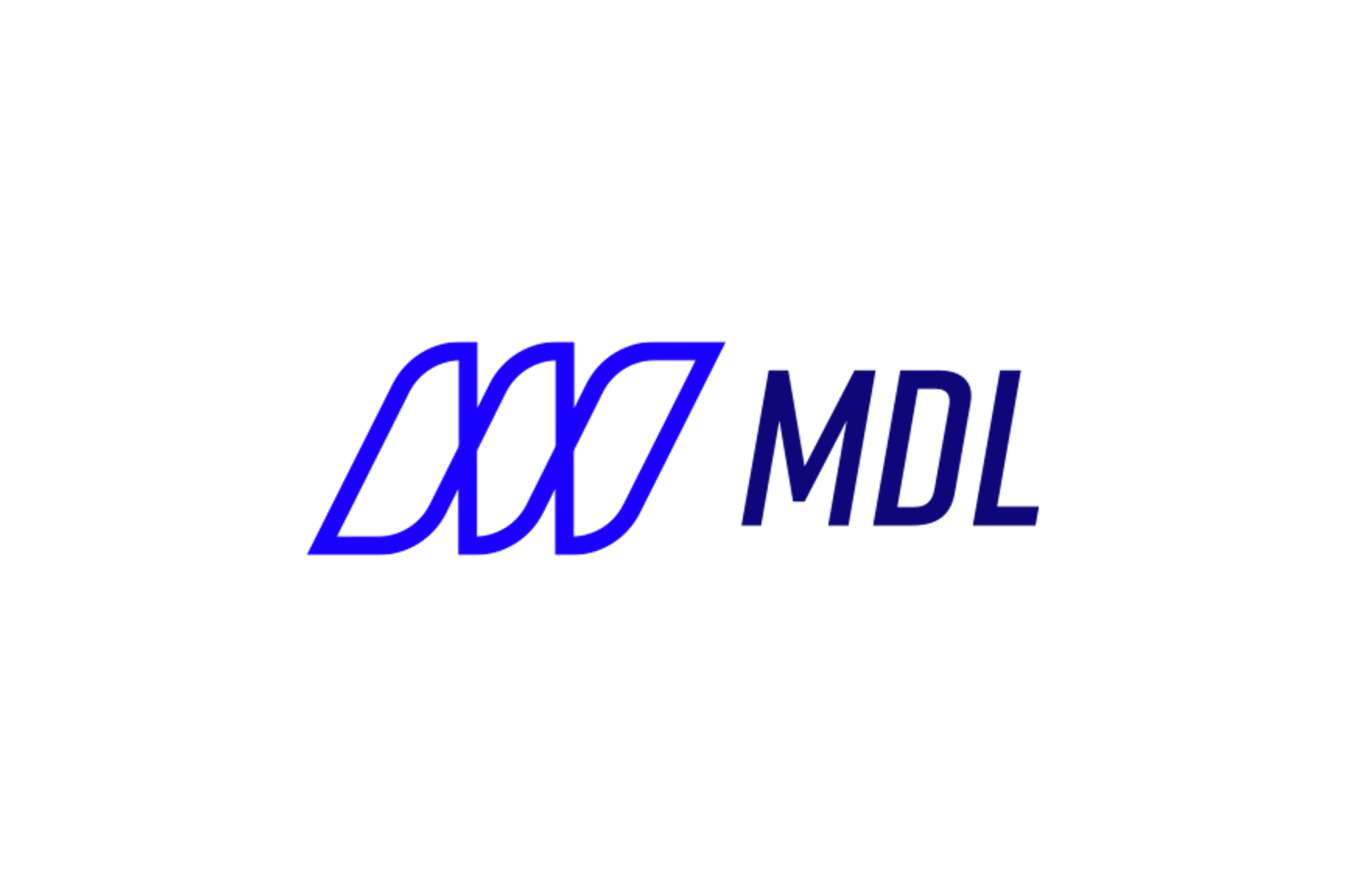MDL logo with a blue triple-loop symbol and dark blue lettering