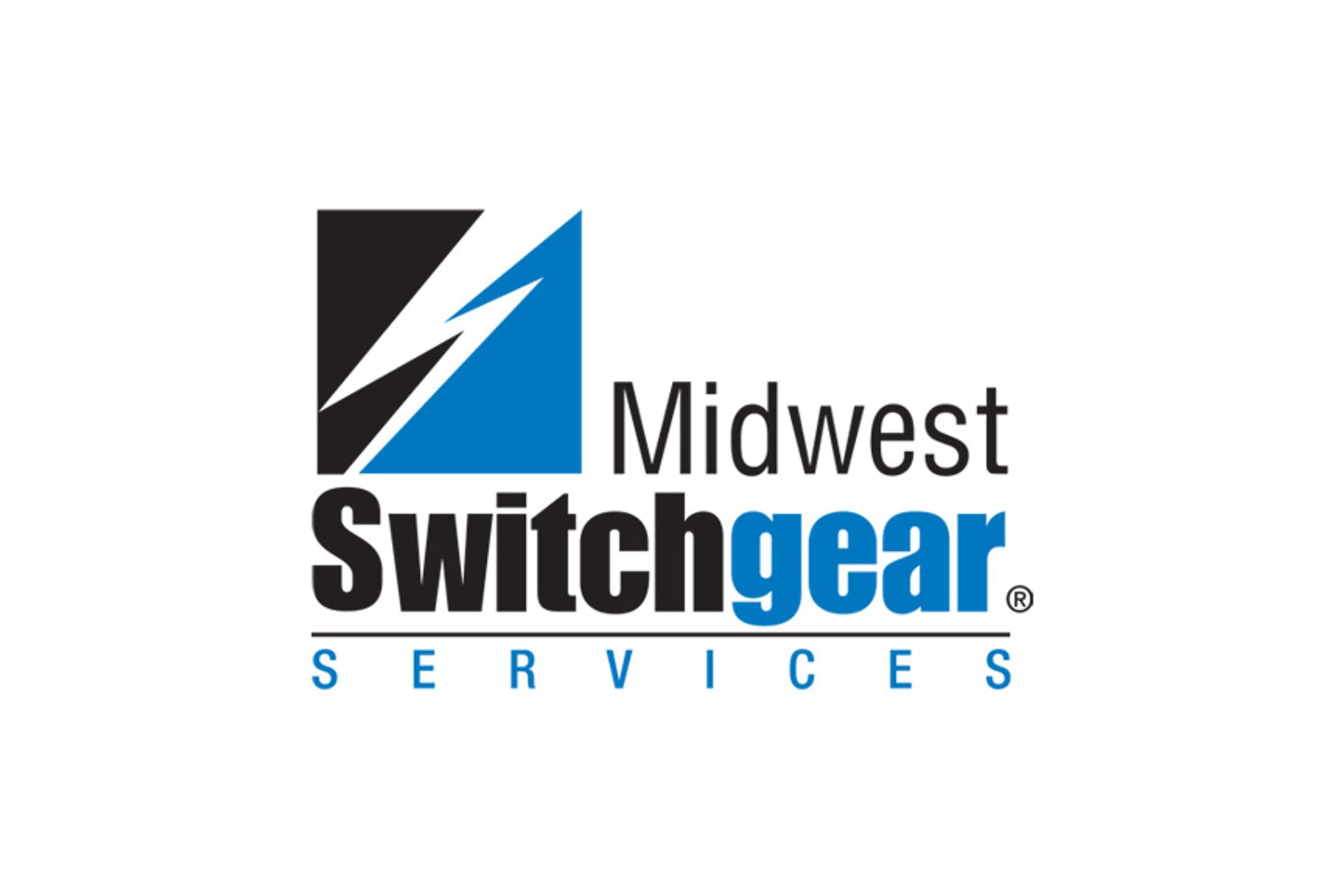 Midwest Switchgear Services logo with a blue and black lightning bolt