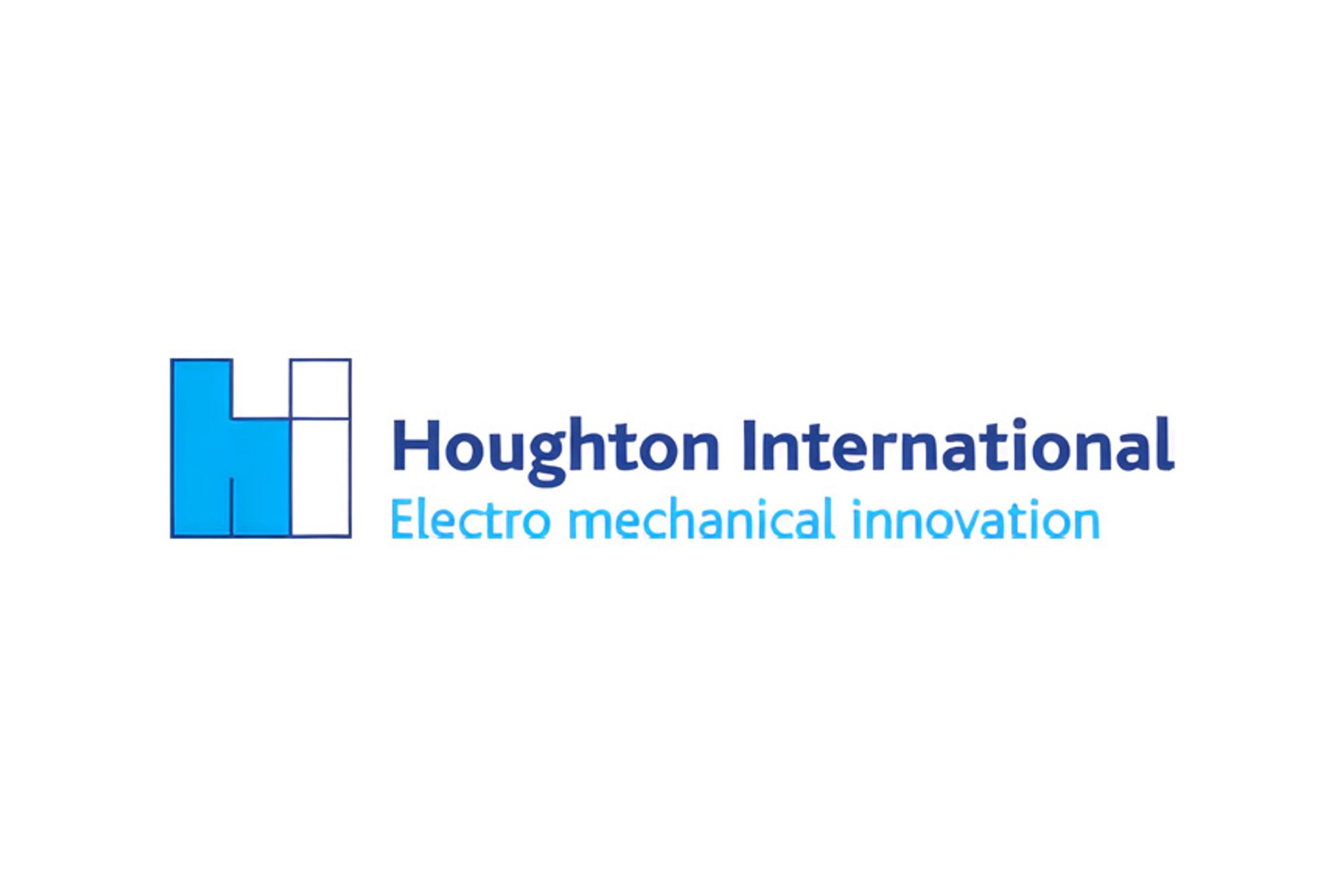 Logotipo de Houghton International con el lema Electro mechanical innovation