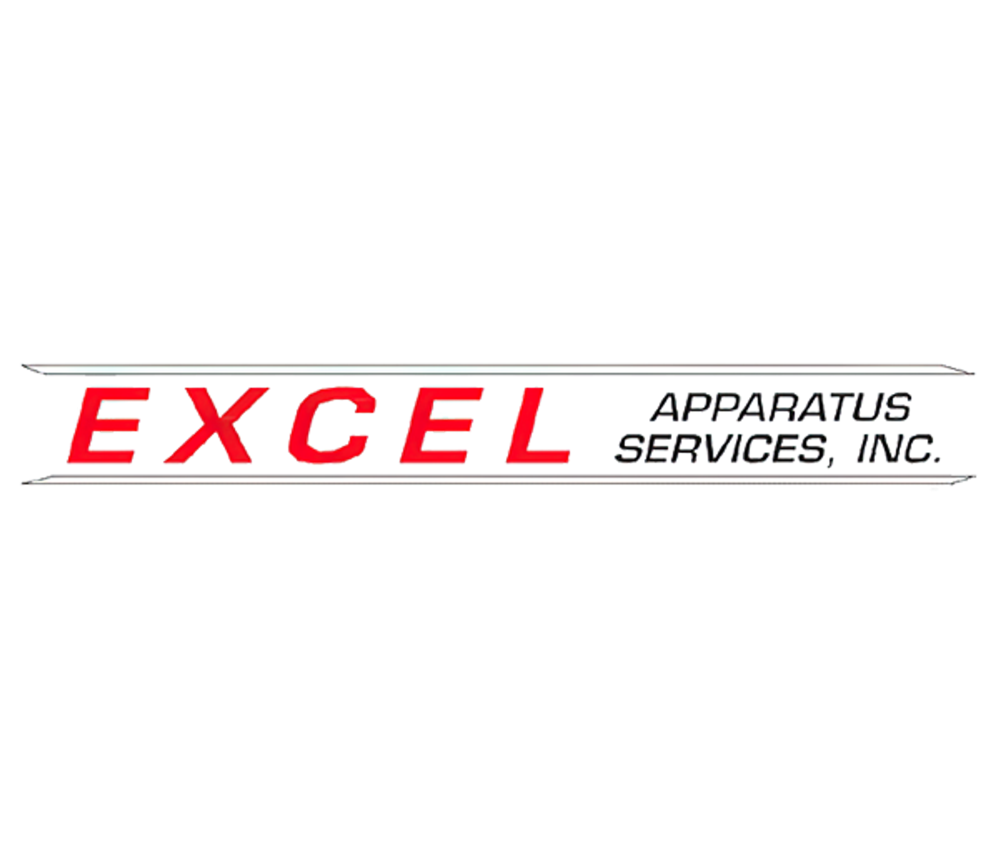 Logo d’Excel Apparatus Services, Inc. en lettres rouges et noires sur fond gris.