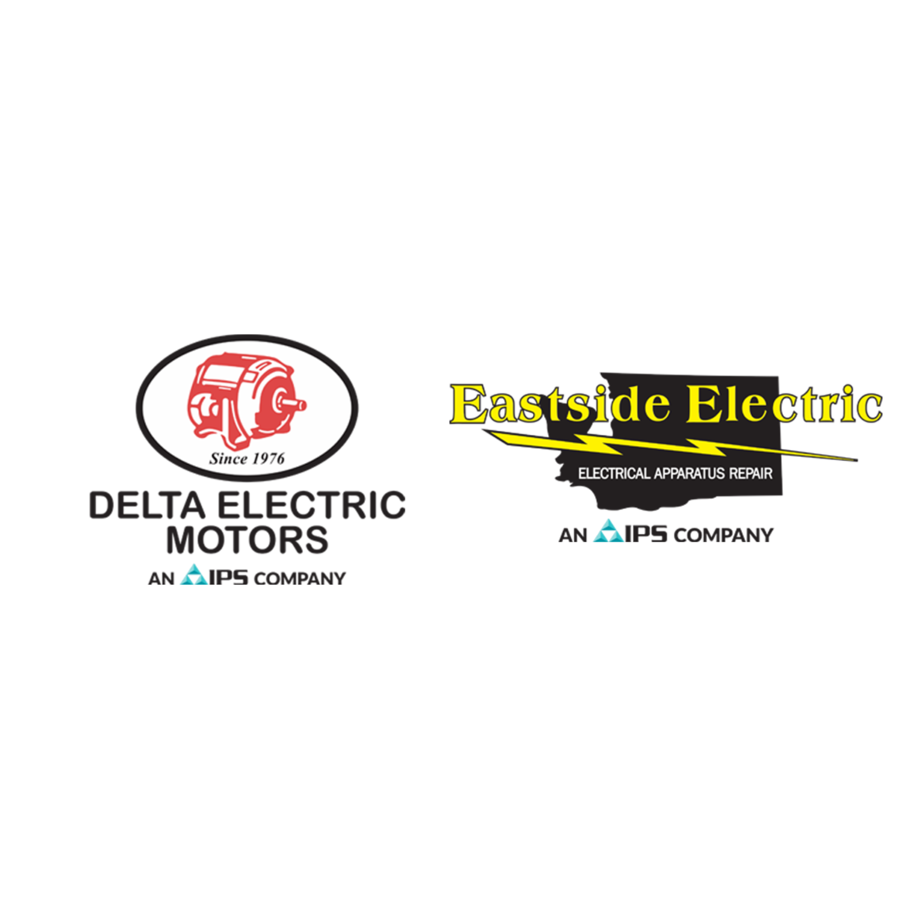 Delta Electric Motors and Eastside Electric logos, both identified as IPS companies.