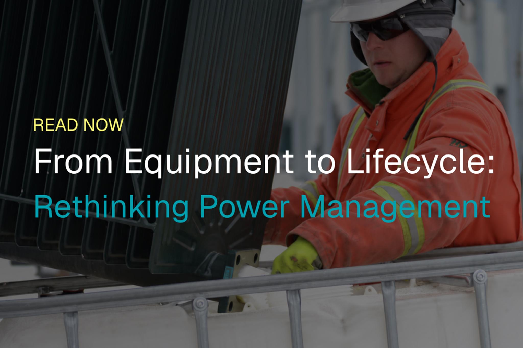 Data center power infrastructure supporting equipment lifecycle management, maintenance, and reliability.