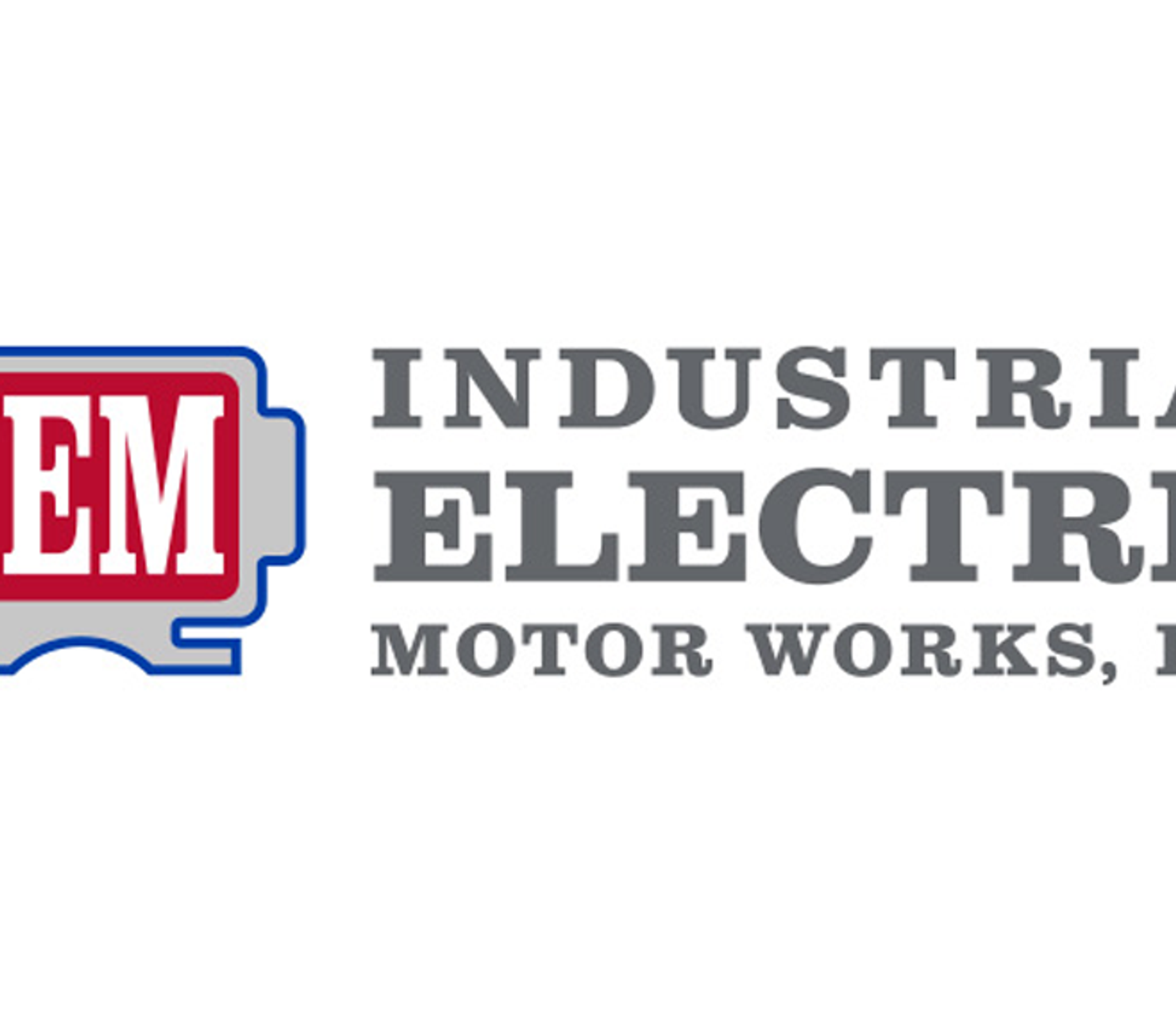 Logo d’Industrial Electric Motor Works, Inc. avec les lettres IEM dans un moteur stylisé