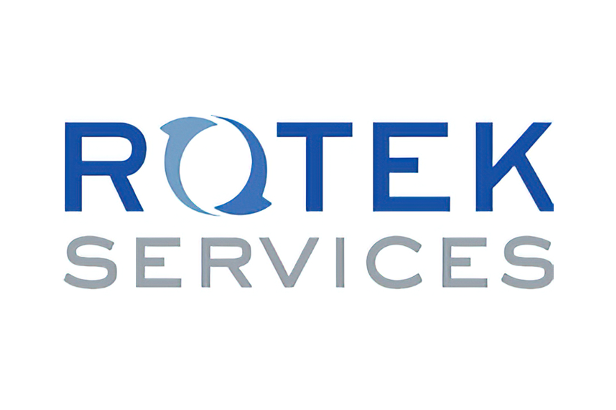 Logo Rotek Services en lettres bleues et grises