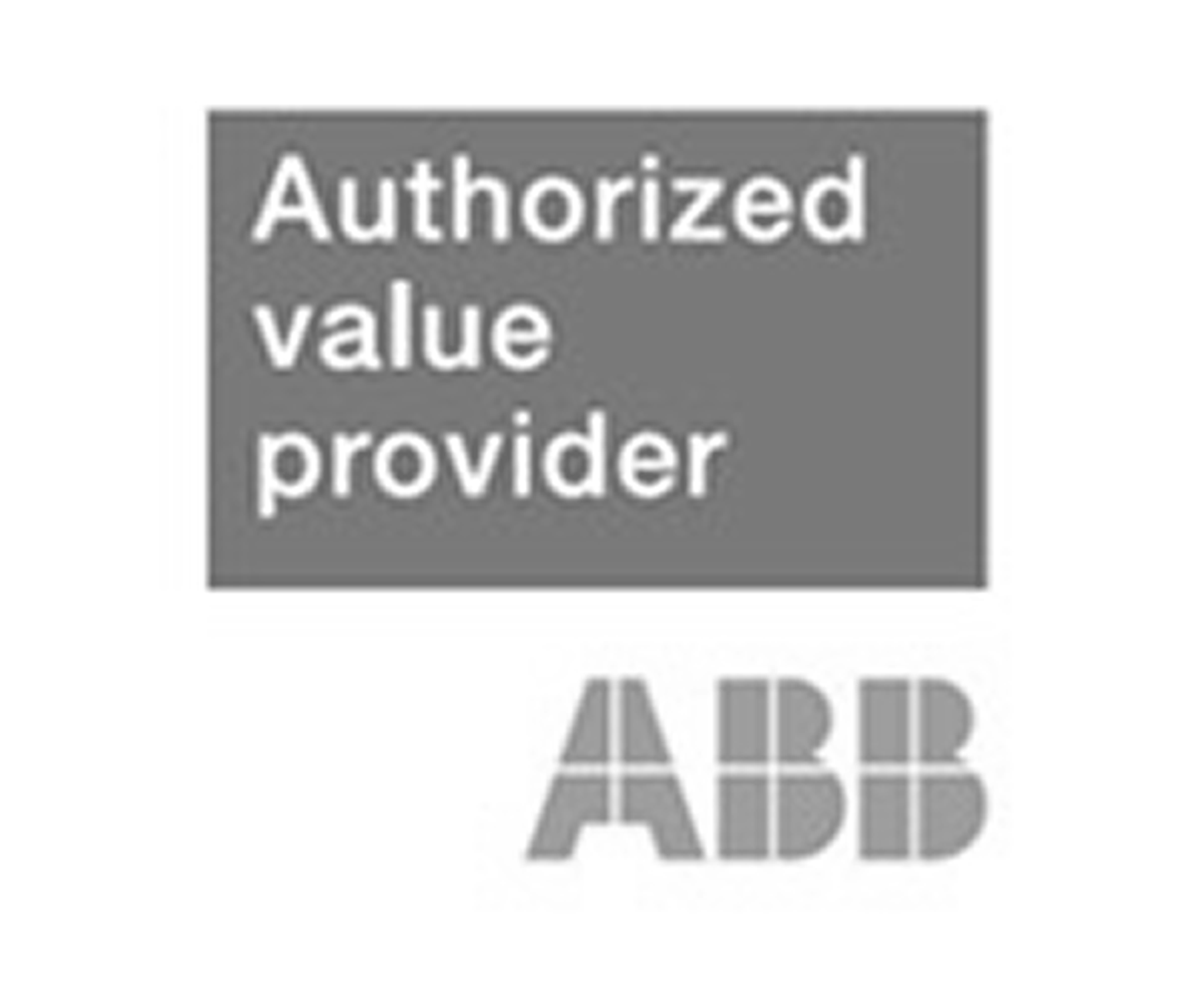 ABB Authorized Value Provider logo for motors, drives, and electrical solutions