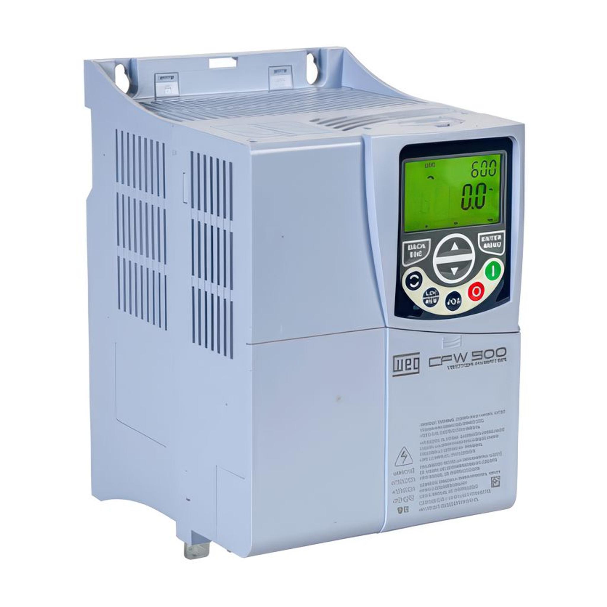 WEG CFW900 variable frequency drive with digital display and control keypad.