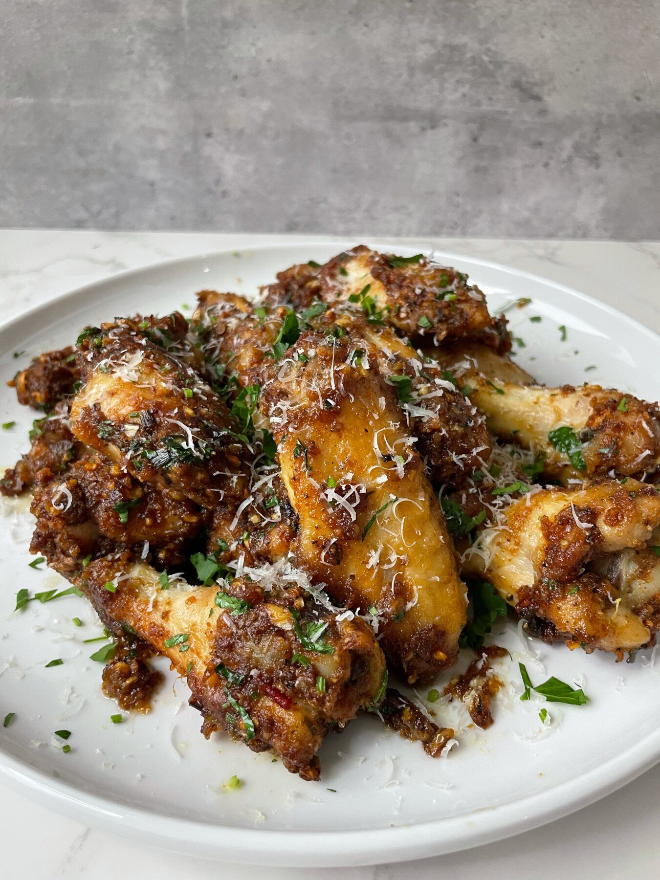 Air Fryer Miso Garlic Parm Wings