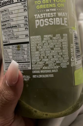 Wm. Bolthouse Farms Inc., 100% FRUIT JUICE SMOOTHIE, GREEN GOODNESS, barcode: 0071464240806, has 0 potentially harmful, 1 questionable, and
0 added sugar ingredients.